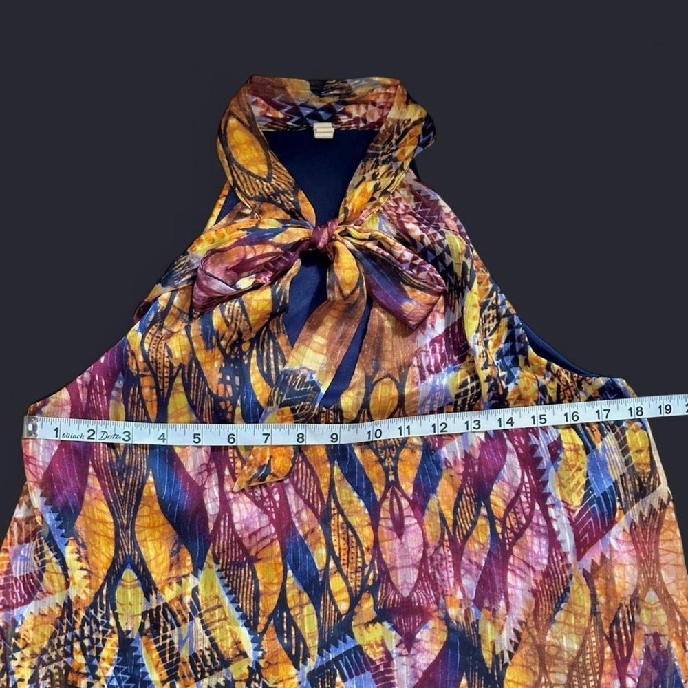 Tyche Abstract Halter Neck Mini Dress Size Large - Picture 5 of 5